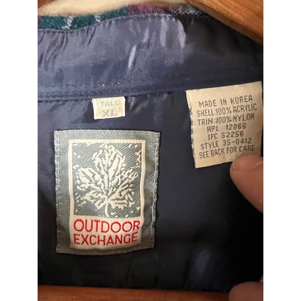 Outdoor Exchange Acrylic Plaid‎ Flan el Shirt - Mens XL Tall - Picture 4 of 6